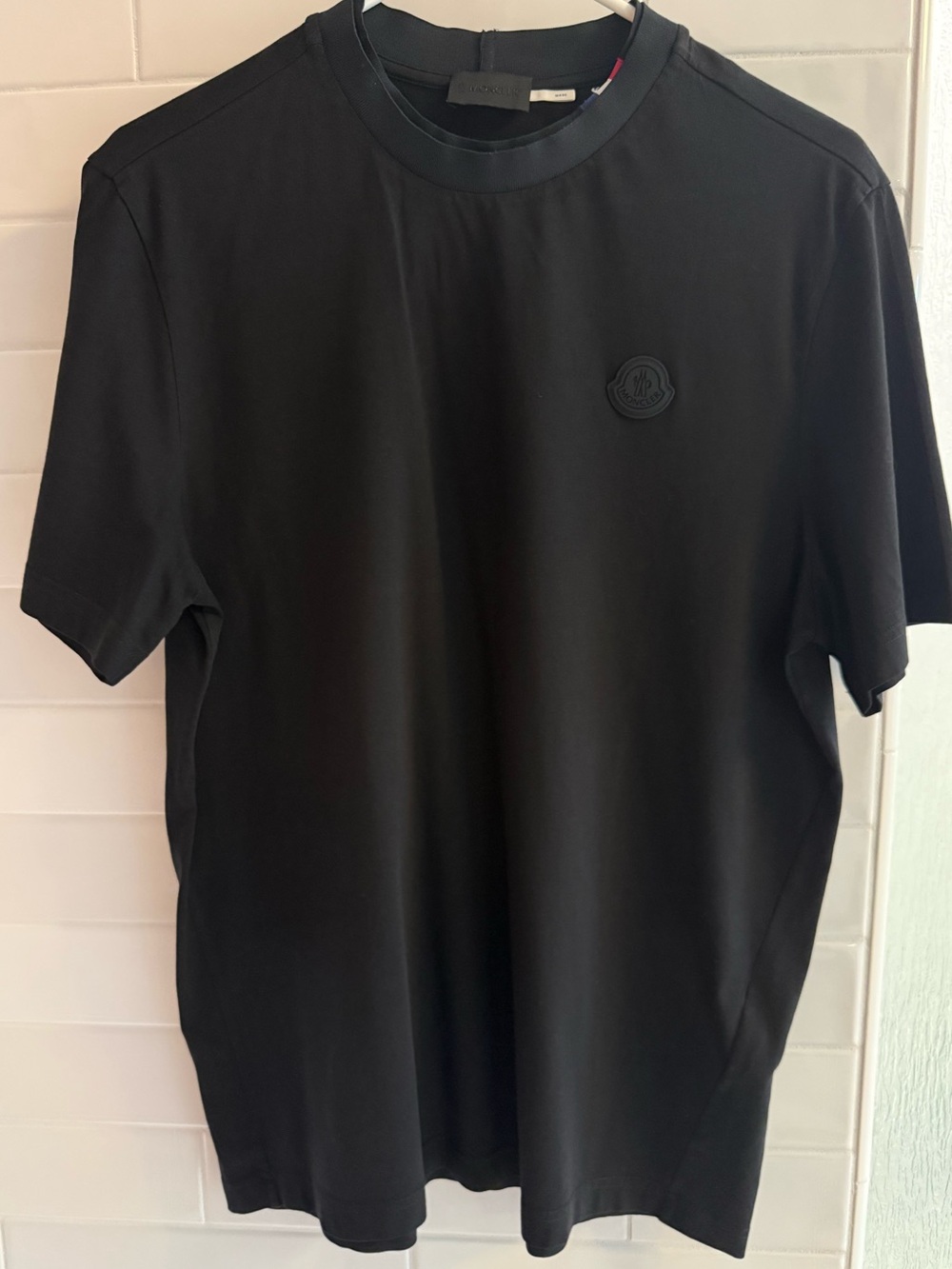 Moncler Black Tonal Logo Patch Crewneck T-Shirt Men’s M 8C00027